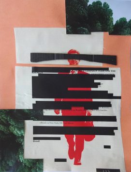 Melissa Raymaekers, o. T., 2019, Collage auf Papier, 27,9 x 20,8 cm_k